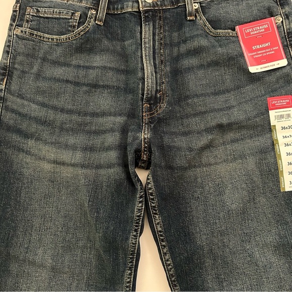 NWT Levi's Strauss Signature Straight leg Relaxed Blue Jeans Ultimate Flex 36x30 - Picture 6 of 14